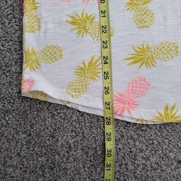 GAP Women's X-Large White Pineapple Print Easy T tee short sleeve - Picture 7 of 9